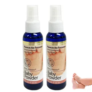 2 Baby Powder Air Freshener Concentrated Spray Travel Size Odor Eliminator Home