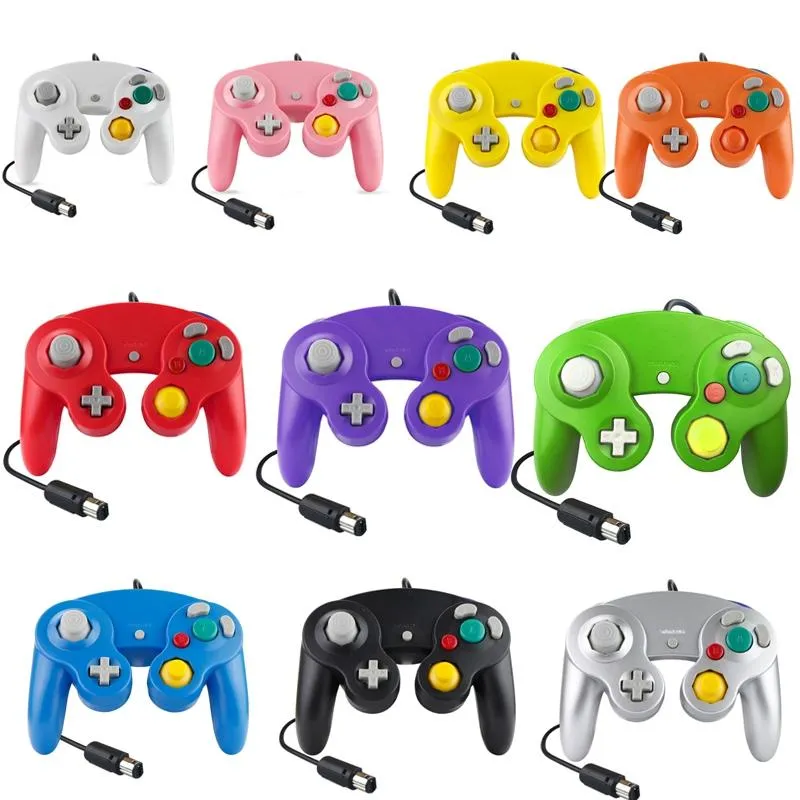 2 Pieces Wired Vibrating Game Controller for Nintendo Ngc / Wii - Available