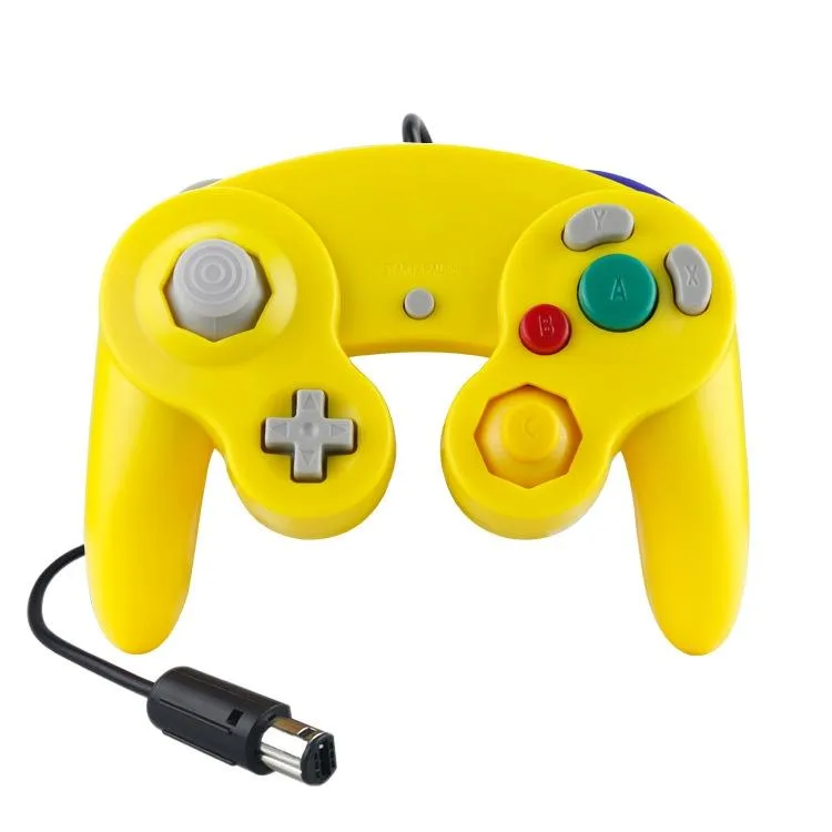 2 Pieces Wired Vibrating Game Controller for Nintendo Ngc / Wii - Available