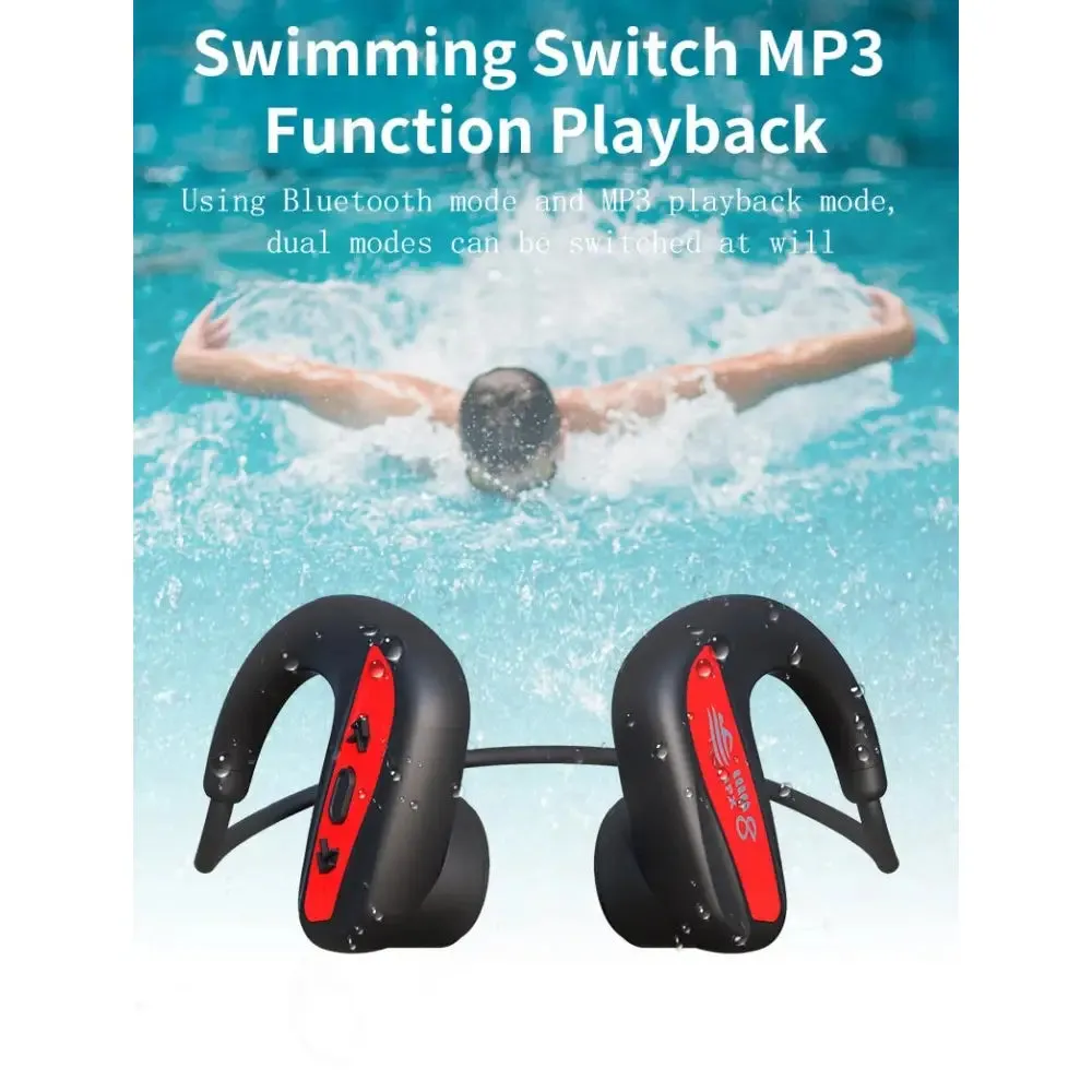32gb Bone Conduction Wireless Waterproof Mp3 Music Player Swimming Bluetooth Headphone