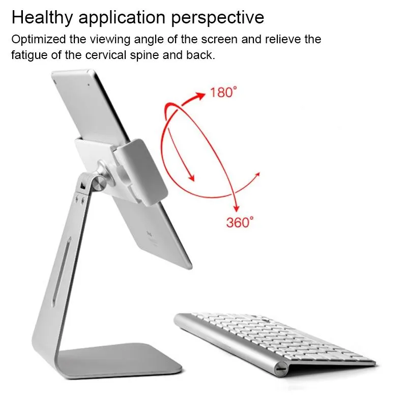 360 Degree Rotating Aluminum Tablet Stand | Universal 7-13 Inch