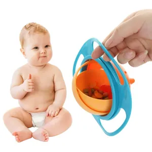 360 Degree Rotation Spill Resistant Gyro Bowl