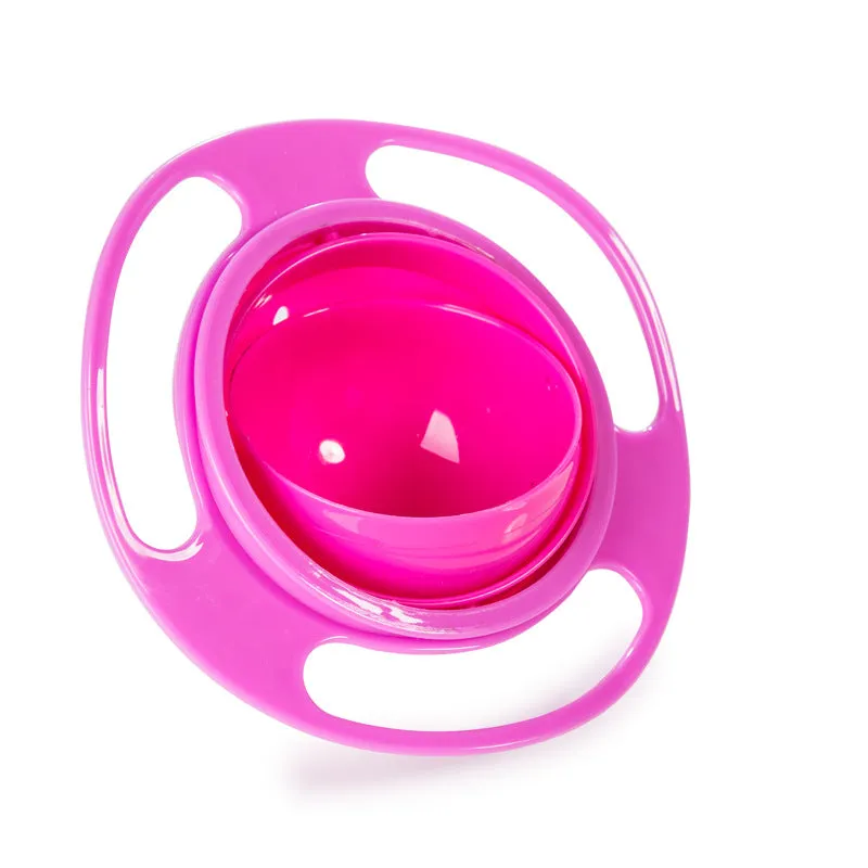 360 Degree Rotation Spill Resistant Gyro Bowl