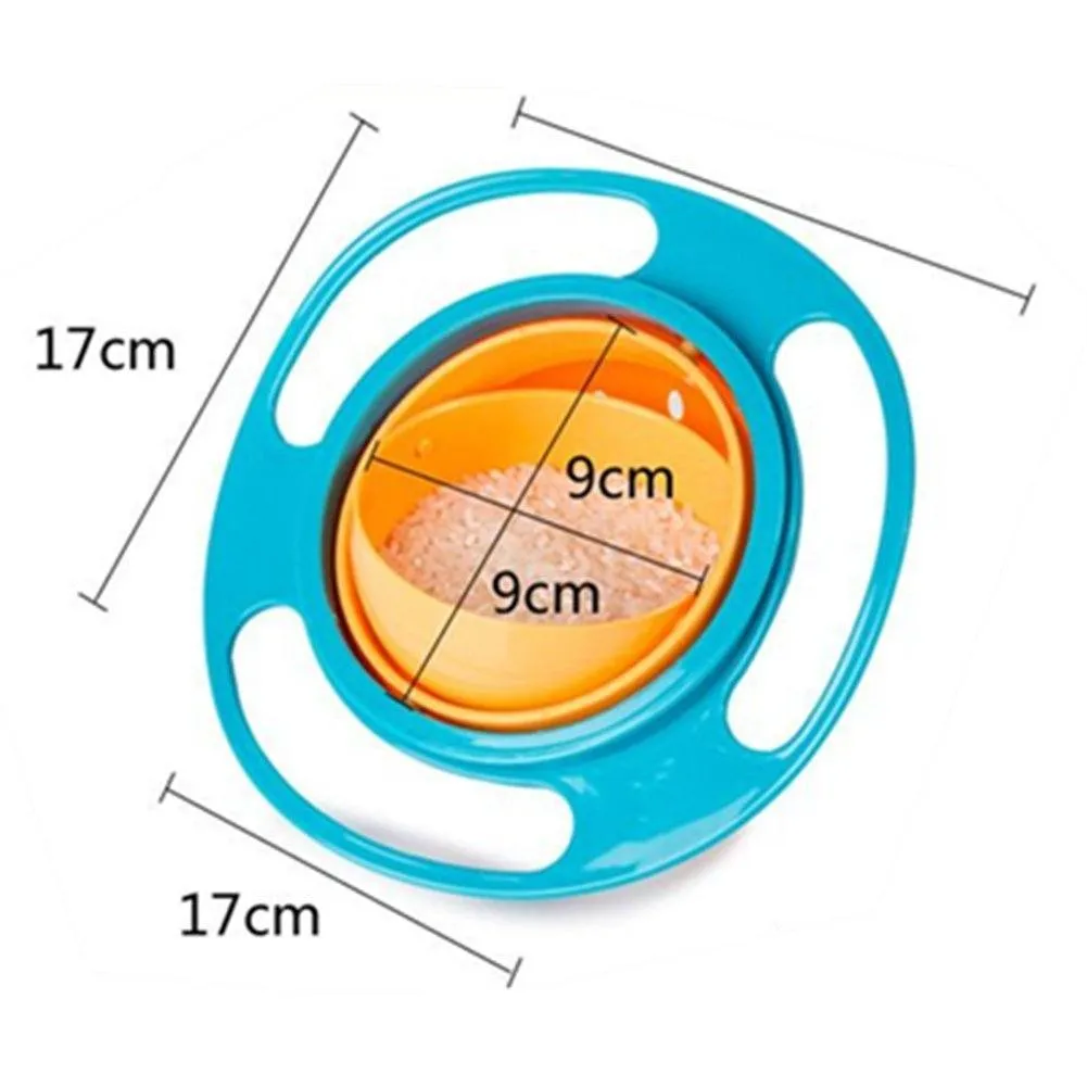 360 Degree Rotation Spill Resistant Gyro Bowl