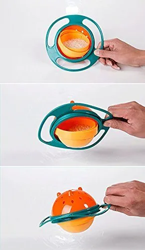 360 Degree Rotation Spill Resistant Gyro Bowl