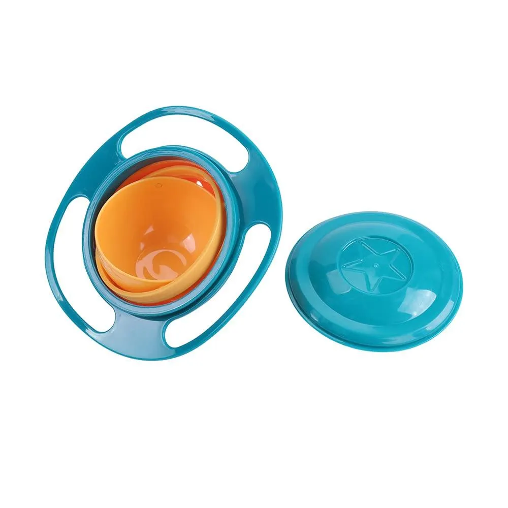 360 Degree Rotation Spill Resistant Gyro Bowl