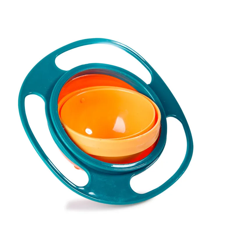 360 Degree Rotation Spill Resistant Gyro Bowl