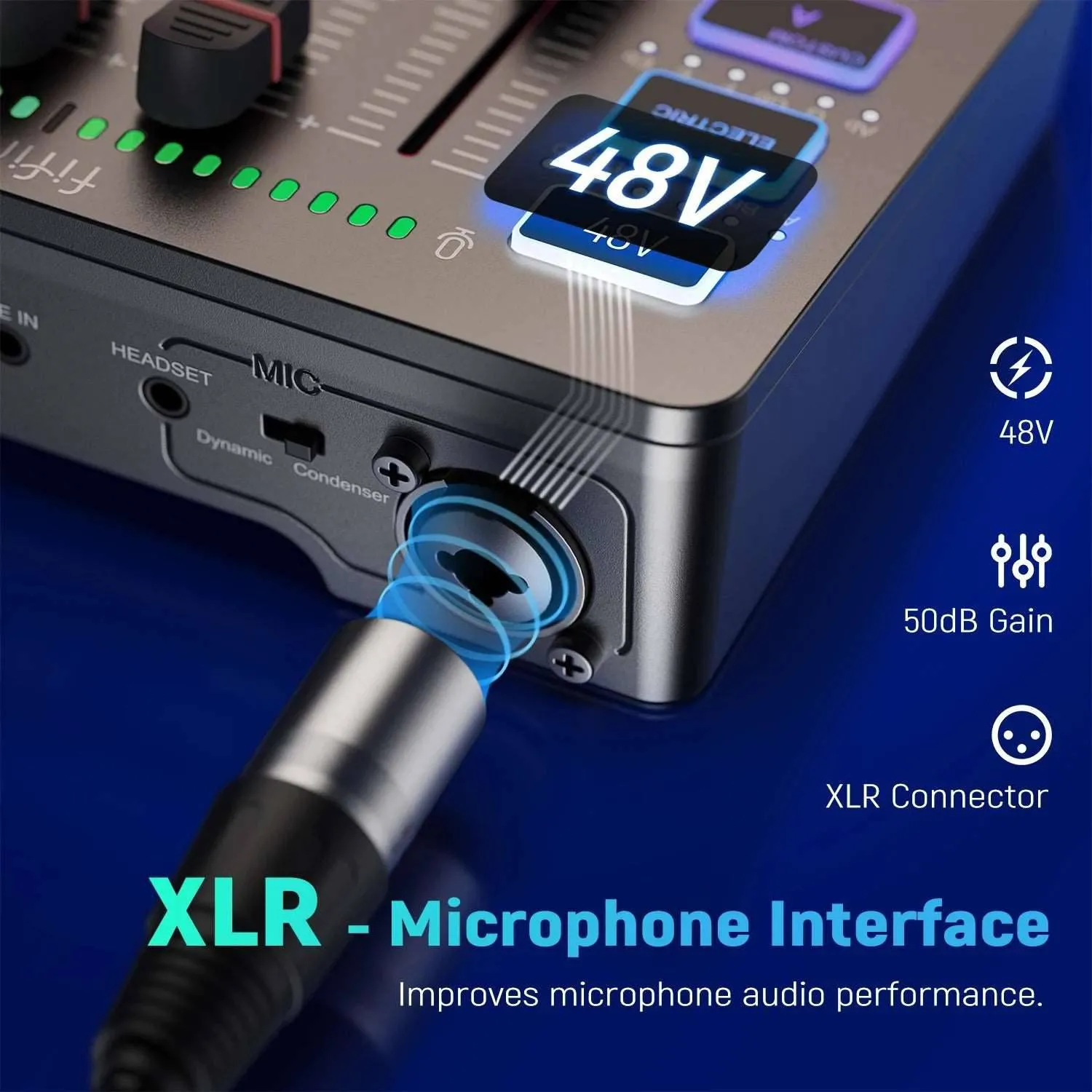 4-Channel RGB Mixer with XLR Microphone Interface