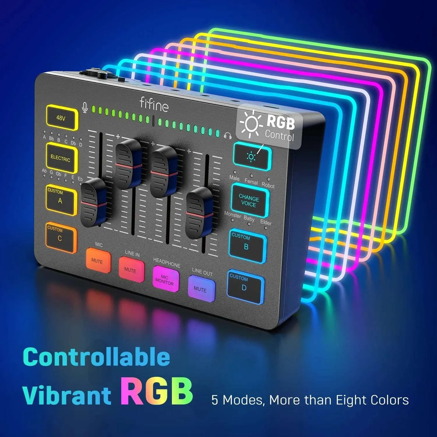 4-Channel RGB Mixer with XLR Microphone Interface