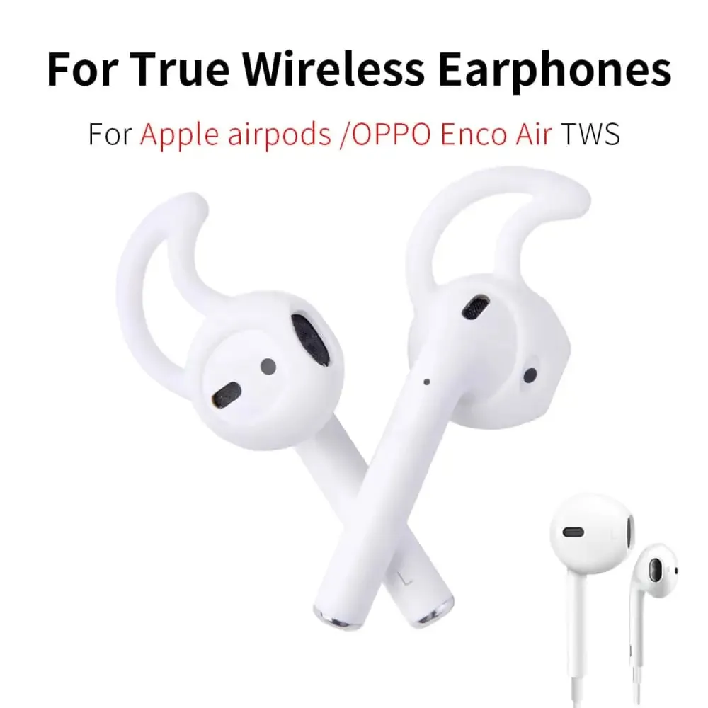4pcs Anti-drop Silicone Ear Tips for Apple Airpods, Oppo Enco Air, Xiaomi Air2 Headphones