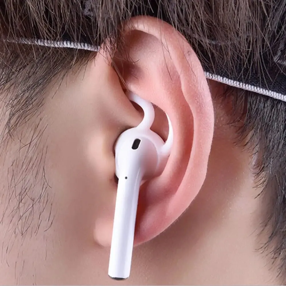 4pcs Anti-drop Silicone Ear Tips for Apple Airpods, Oppo Enco Air, Xiaomi Air2 Headphones