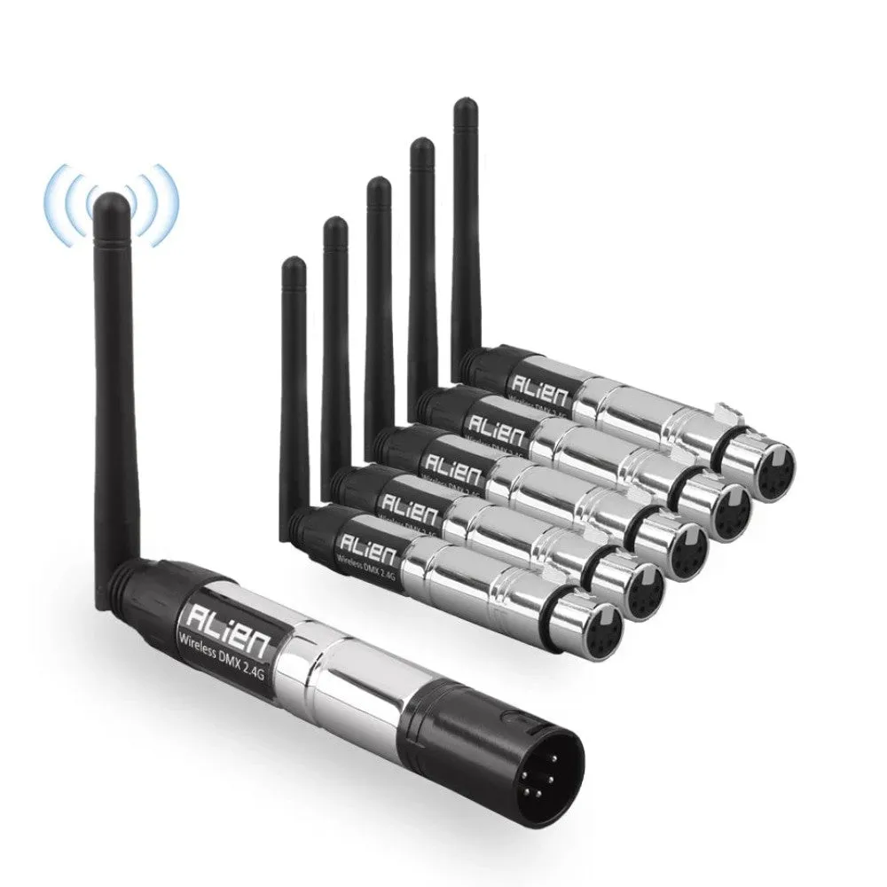 5 Pin Din Wireless 2.4g Ism Dmx 512 Transmitter Receiver Dfi Controller Xlr Dmx for Stage Dj Par Moving Head Laser Light