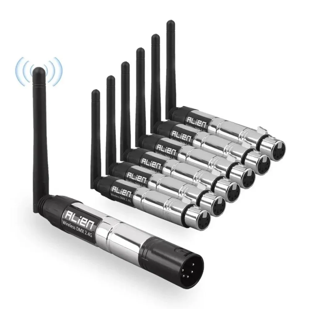 5 Pin Din Wireless 2.4g Ism Dmx 512 Transmitter Receiver Dfi Controller Xlr Dmx for Stage Dj Par Moving Head Laser Light