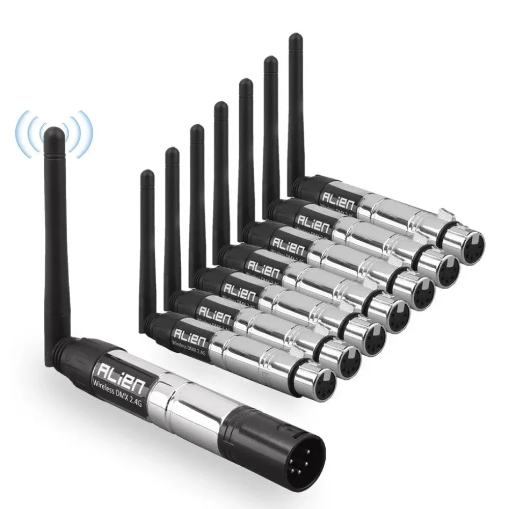5 Pin Din Wireless 2.4g Ism Dmx 512 Transmitter Receiver Dfi Controller Xlr Dmx for Stage Dj Par Moving Head Laser Light