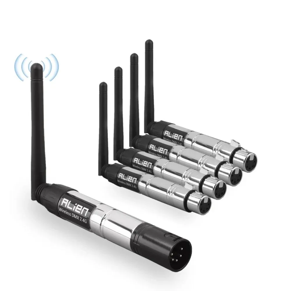 5 Pin Din Wireless 2.4g Ism Dmx 512 Transmitter Receiver Dfi Controller Xlr Dmx for Stage Dj Par Moving Head Laser Light