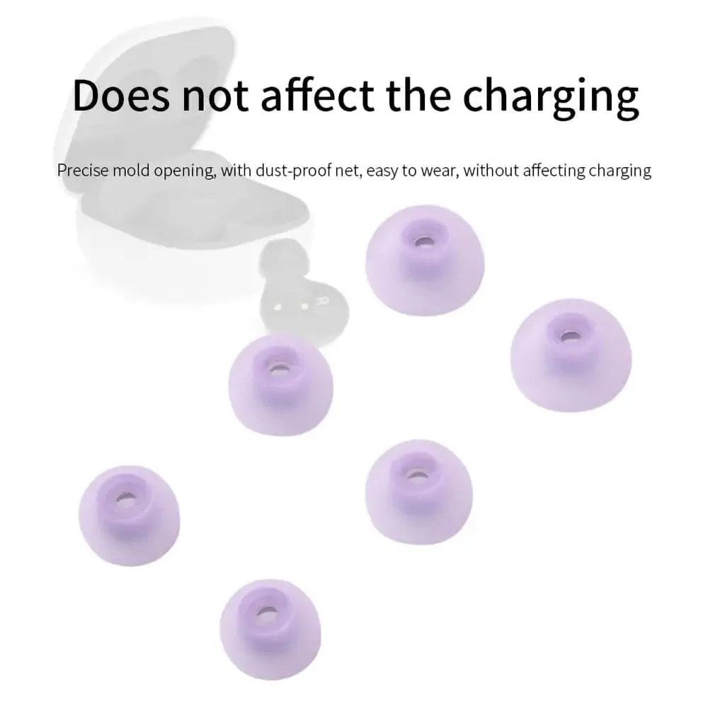 6pcs Dust Filter Silicone Ear Tips for Samsung Galaxy Buds 2 Tws for Beats Studio Buds Headphones