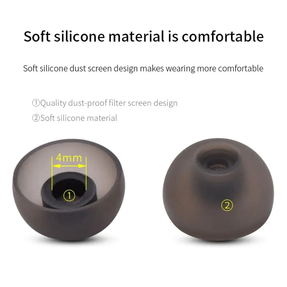 6pcs Dust Filter Silicone Ear Tips for Samsung Galaxy Buds 2 Tws for Beats Studio Buds Headphones