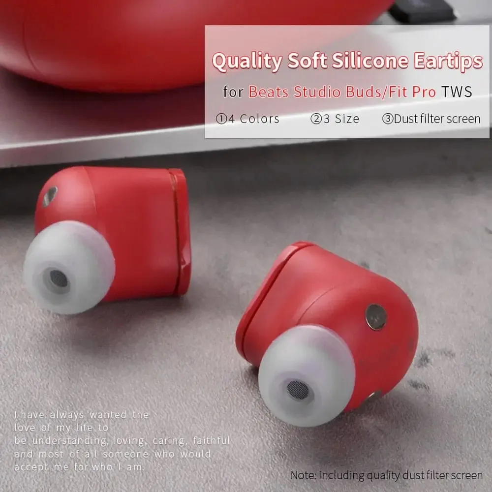 6pcs Dust Filter Silicone Ear Tips for Samsung Galaxy Buds 2 Tws for Beats Studio Buds Headphones