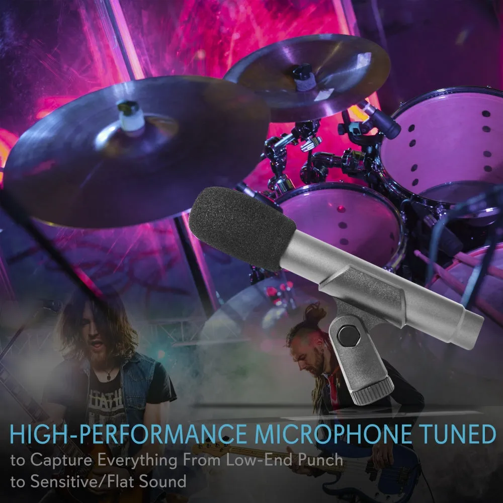 7 Microphone Wired Drum Kit With Carry Case & Mounting Accessories