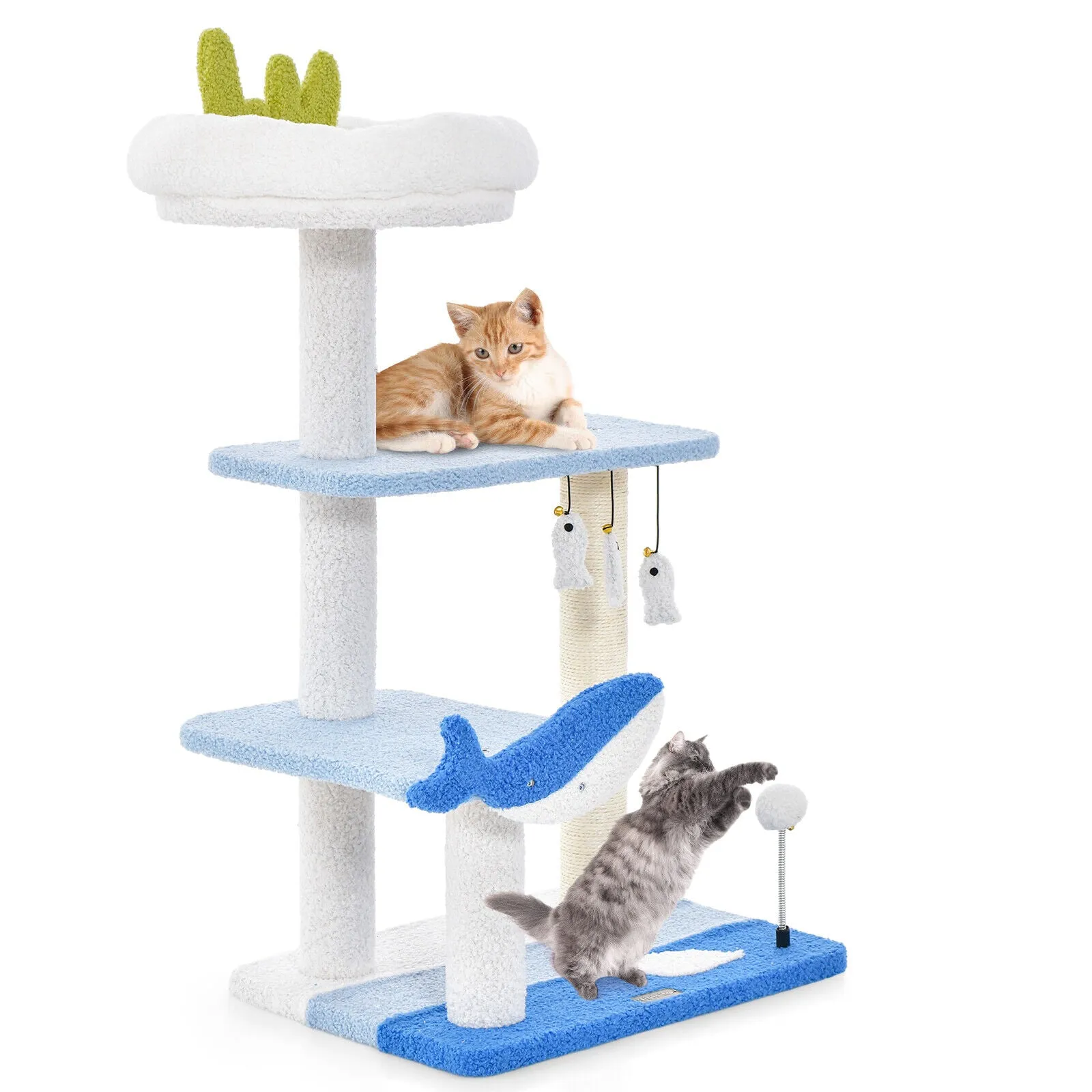 86cm Cat Tree/Tower Multi-level Pet Condon House Bed Sisal Scratcher Posts Furniture