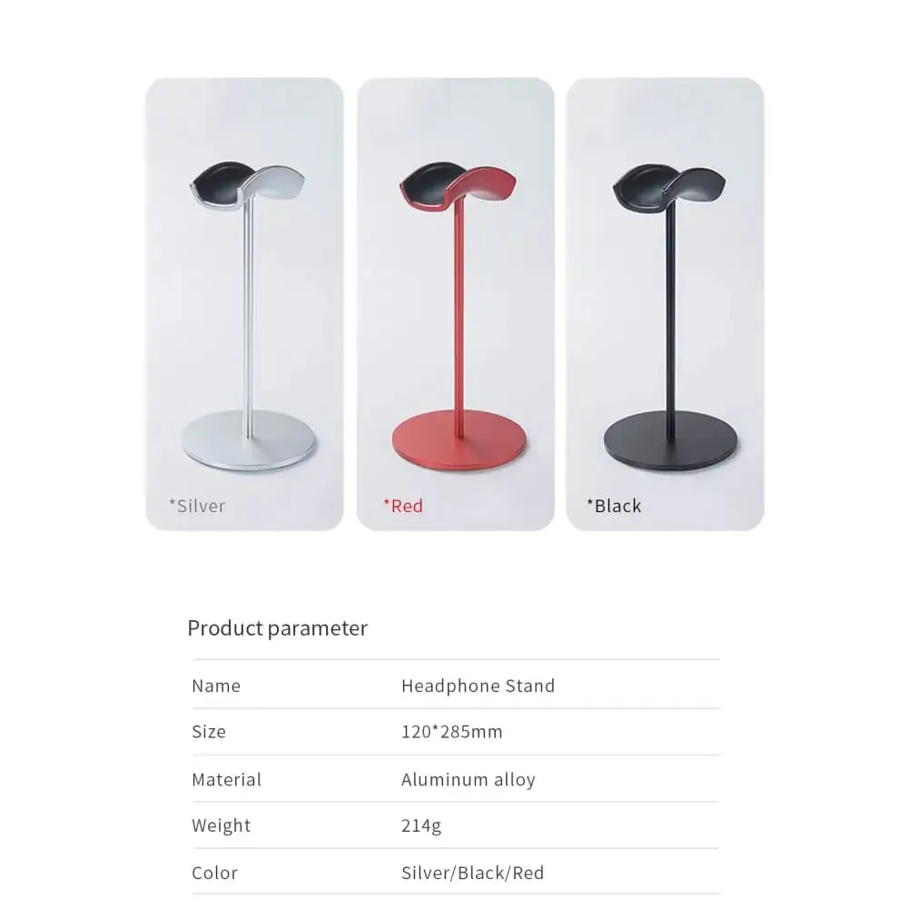 Aluminum Alloy Metal Headset Hanger Desktop Stand for Beats Huawei