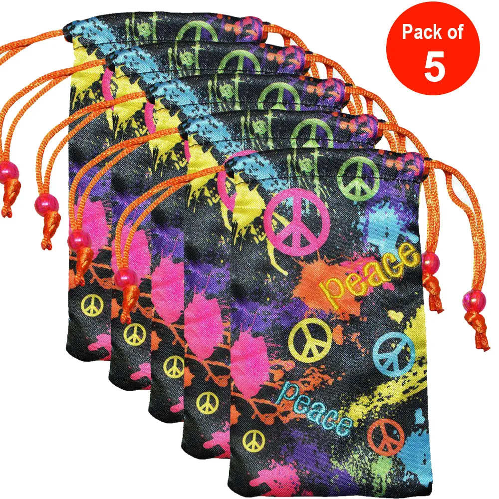 AMZER® Drawstring Pouch - 4.5 inch x 2.75 inch - pack of 5