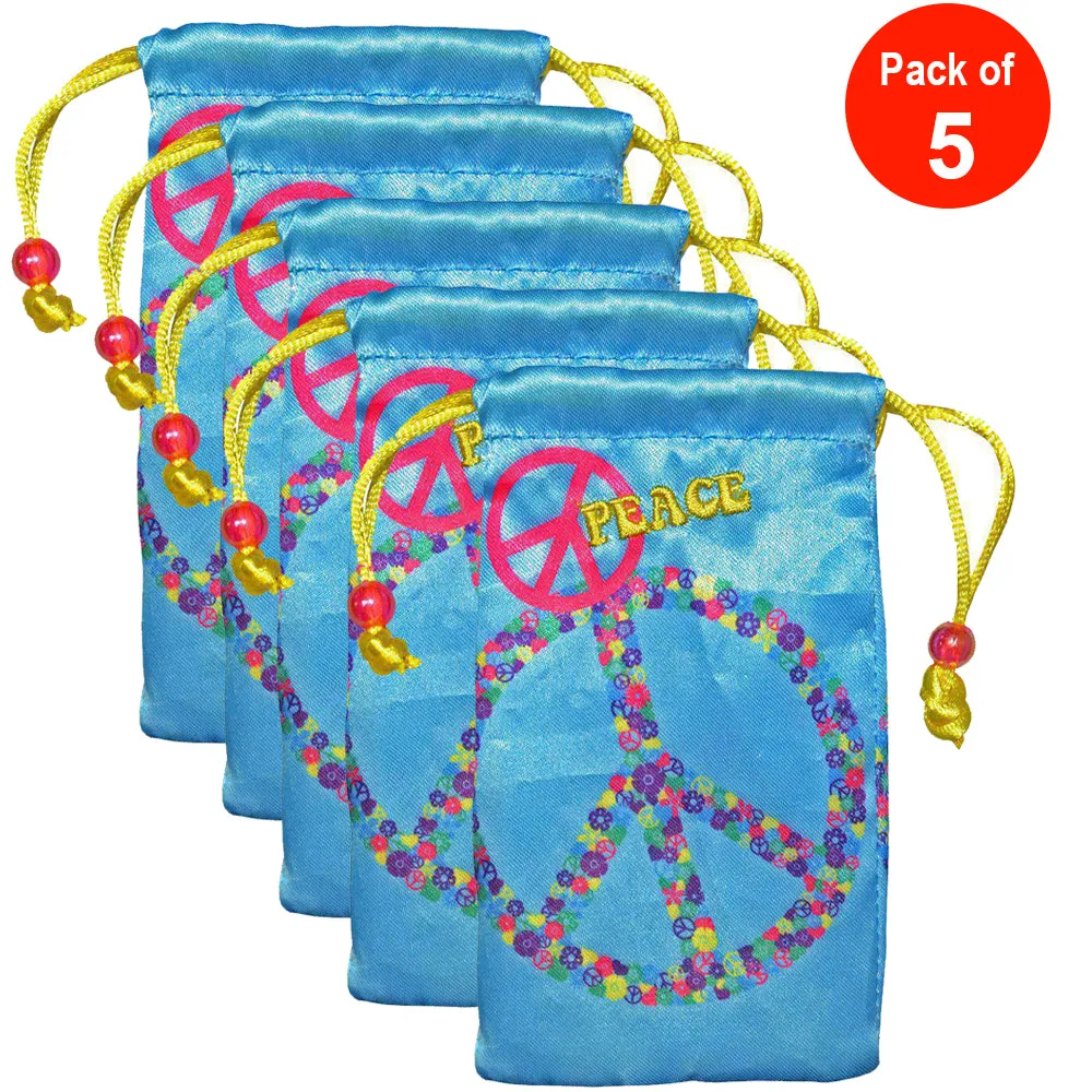 AMZER® Drawstring Pouch - 4.5 inch x 2.75 inch - pack of 5