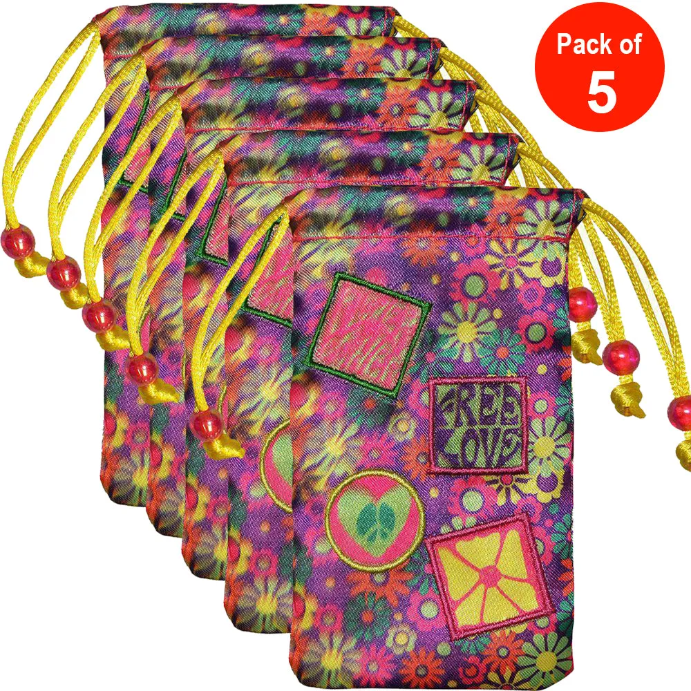 AMZER® Drawstring Pouch - 4.5 inch x 2.75 inch - pack of 5
