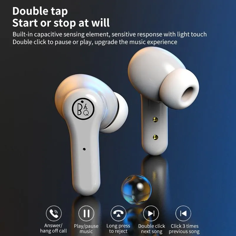 Anc Business Sports Tws Bluetooth Earphones with Charging Box - White