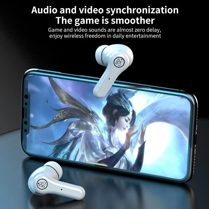 Anc Business Sports Tws Bluetooth Earphones with Charging Box - White