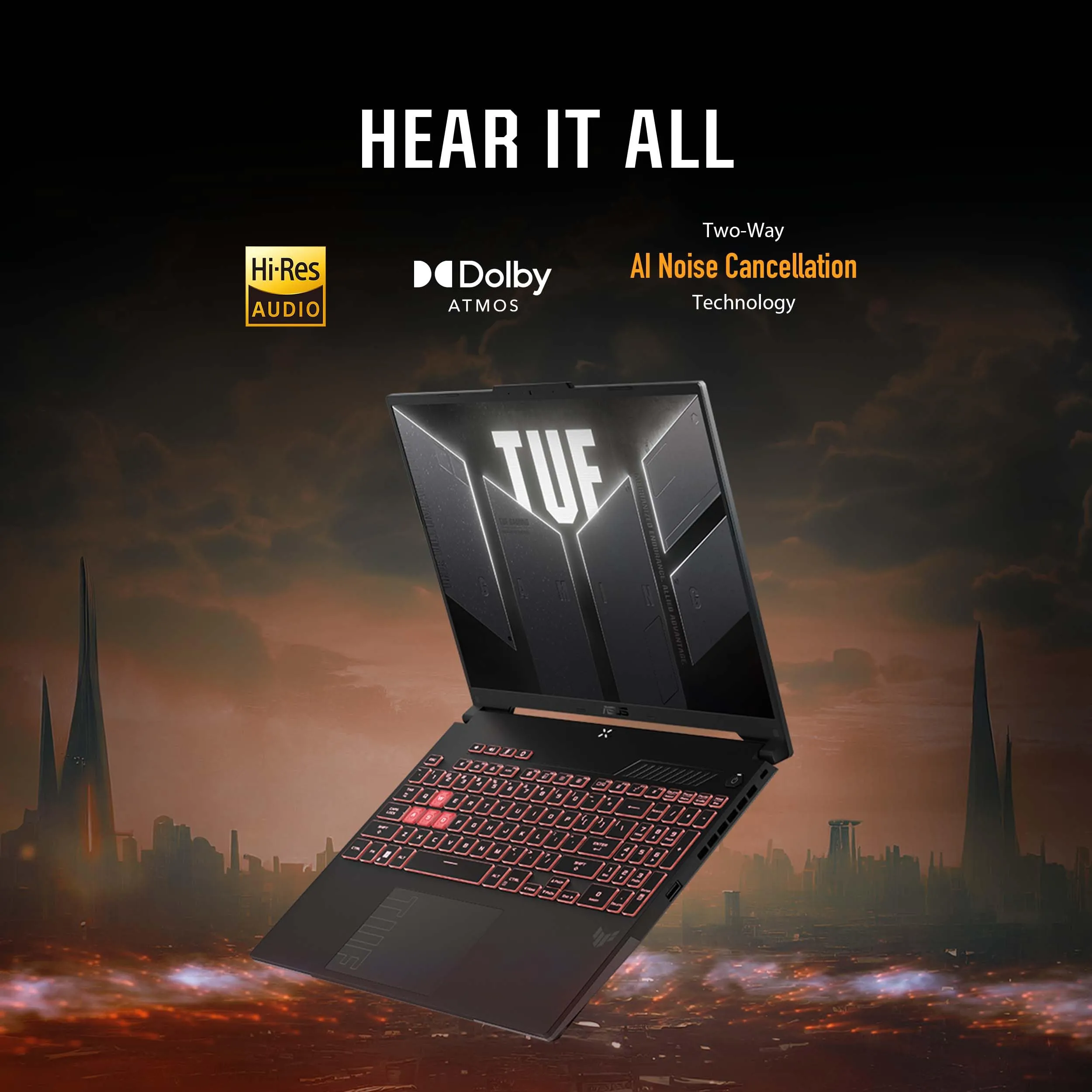 ASUS TUF Gaming A16 (2024) Gaming Laptop, 16 QHD  165Hz 16:10 Display, AMD Ryzen 9 7940HX, NVIDIA GeForce RTX 4070, 16GB DDR5, 1TB PCIe Gen4 SSD, Wi-Fi 6, Windows 11, FA607PI-AS94