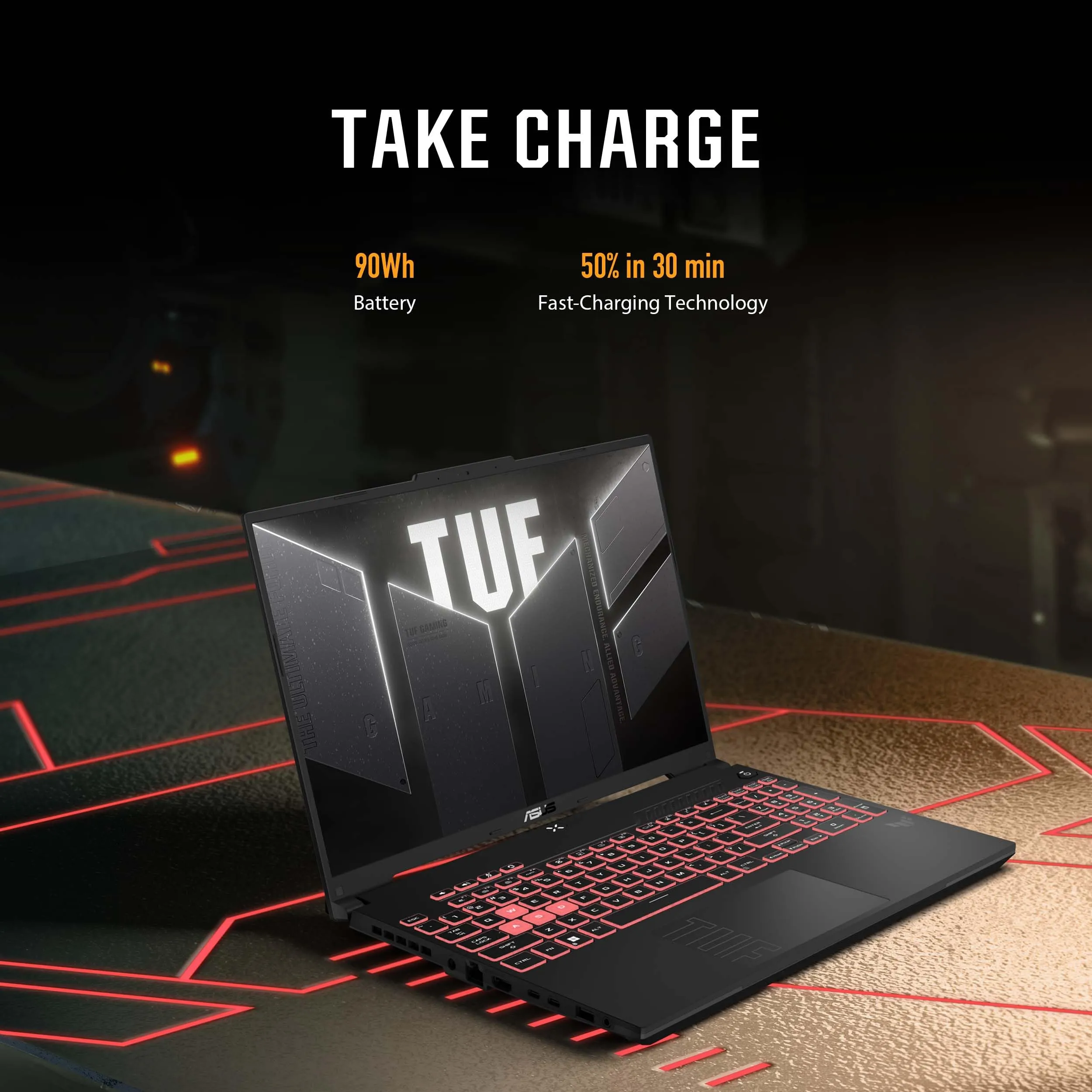 ASUS TUF Gaming A16 (2024) Gaming Laptop, 16 QHD  165Hz 16:10 Display, AMD Ryzen 9 7940HX, NVIDIA GeForce RTX 4070, 16GB DDR5, 1TB PCIe Gen4 SSD, Wi-Fi 6, Windows 11, FA607PI-AS94