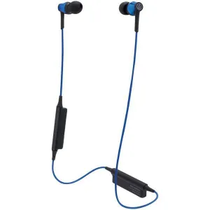 Audio-Technica ATH-CKR35BTBL Sound Reality ATH-CKR35BT Bluetooth In-Ear Headphones with Microphone (Blue)