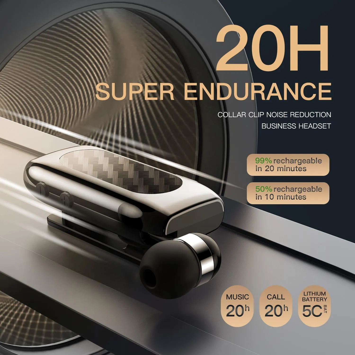Carbon Brazing Bluetooth Earphones with Noise Reduction