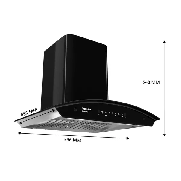 CHD-SSC60BFE-MBL-Curved Wall Mounted Chimney SensoSmart 60 cm