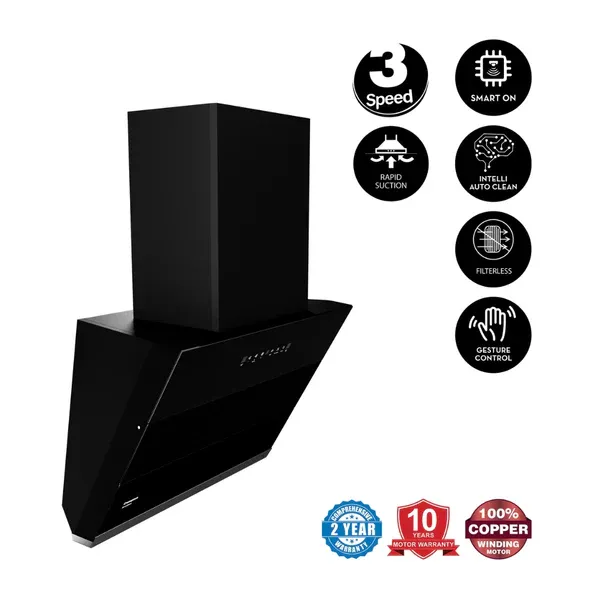 CHD-SSI60FLX-MBL-Inclined Wall Mounted Chimney SensoSmart 60 cm