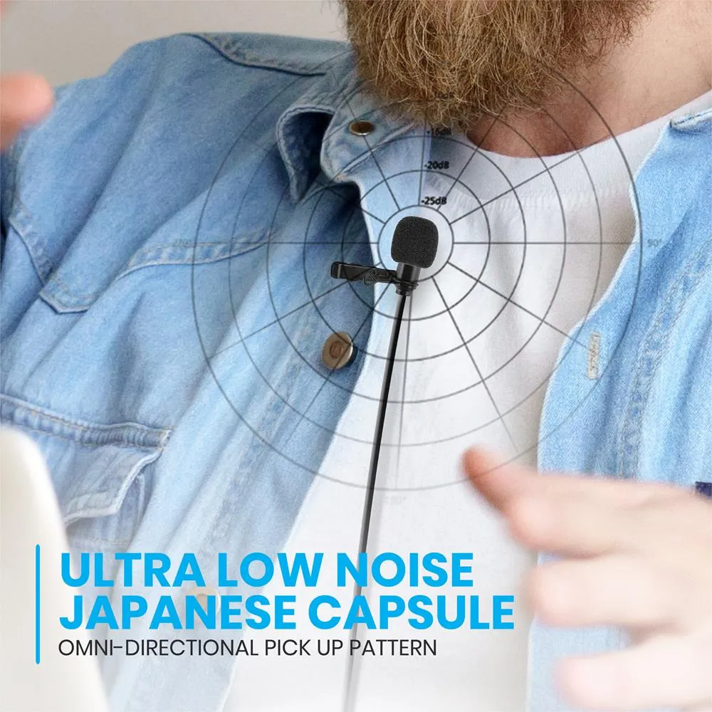 Compact Usb Lapel Microphone - Pure Copper Mic Shield With Smart Mute Switch