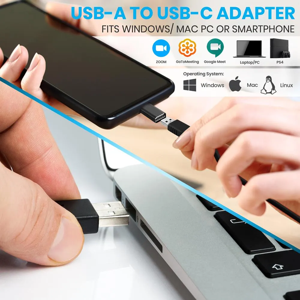Compact Usb Lapel Microphone - Pure Copper Mic Shield With Smart Mute Switch