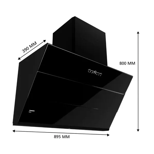 Crompton CHD-QPVI90FLE-MBL-Inclined Wall Mounted Chimney QuietPro 90 cm