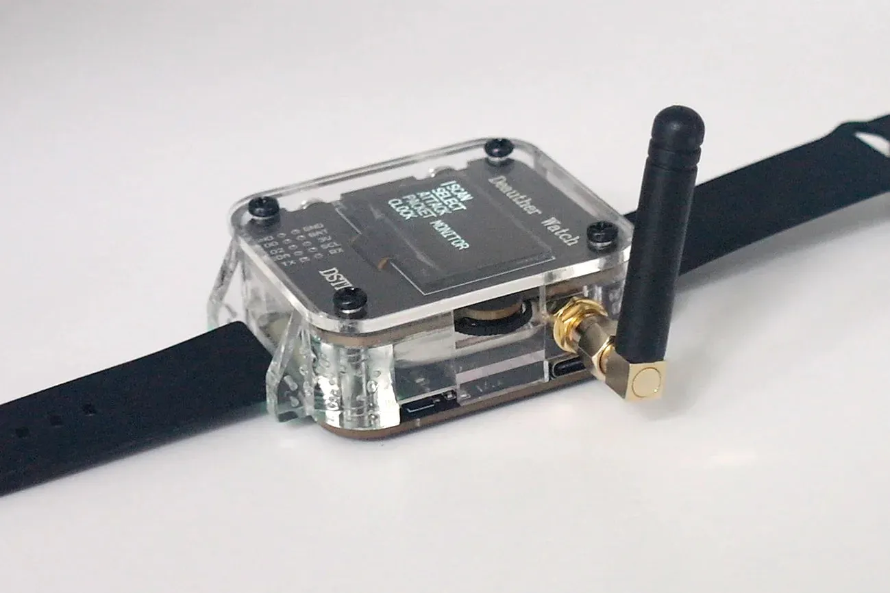 DSTIKE V3S Watch Deauther Rechargeable IoT Security Tester to Test WiFi Networks Deauther ESP8266