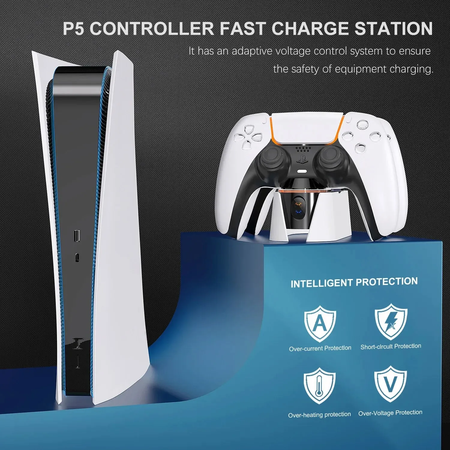 Fast Dual Charging Dock for Ps5 Controller