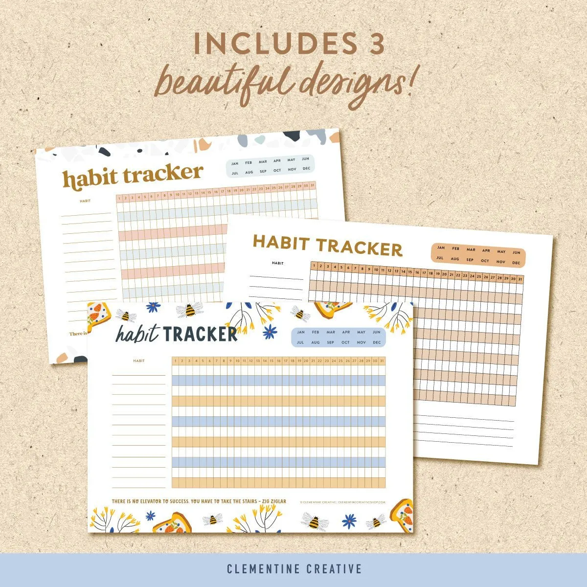 Fillable Habit Tracker Templates {Printable PDF}