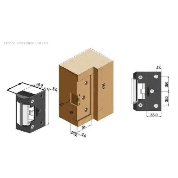 FSH Electric Door Strike, Non Monitored, FSHFES15