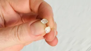 Herkimer Diamond Earrings. Handcrafted Sterling Silver Jewelry. Designer Post Earrings. 0948
