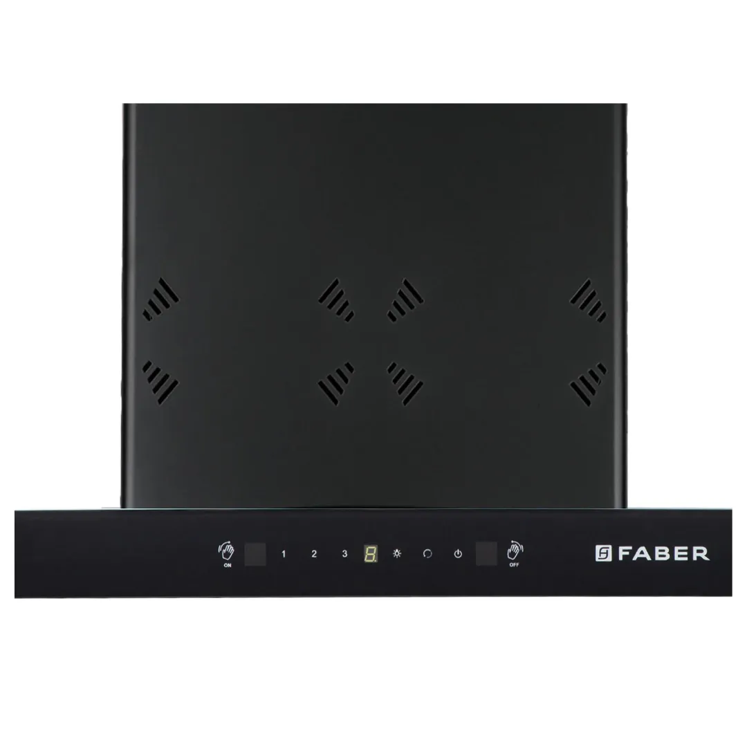 HOOD CYGNUS IN 3D HC SC FL BK 60 Wall Mounted Black Chimney