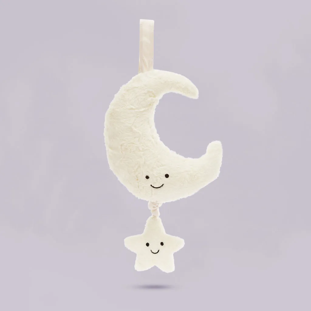 Jellycat Amuseable Moon Musical Pull with Hello Moon Fabric Book