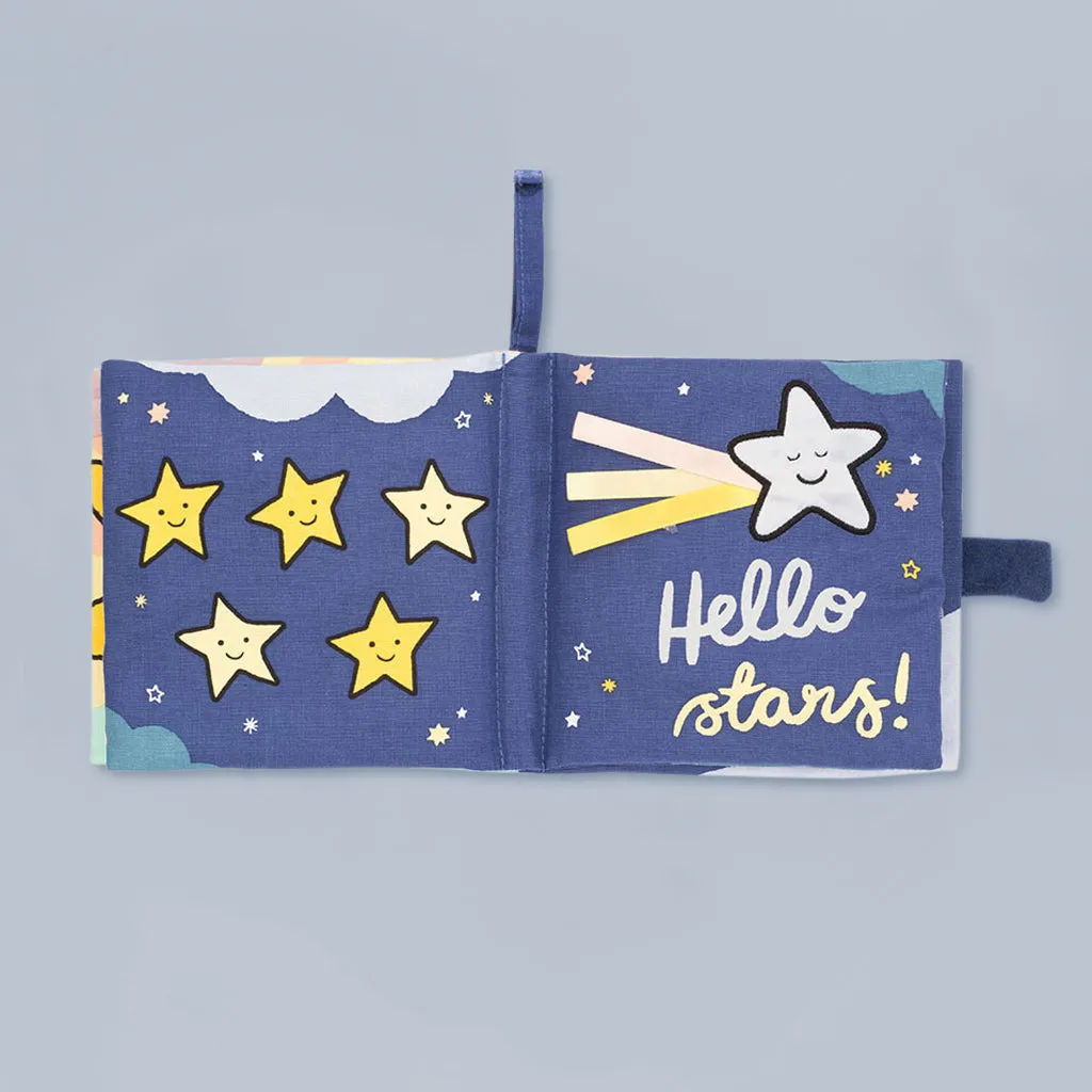 Jellycat Amuseable Moon Musical Pull with Hello Moon Fabric Book