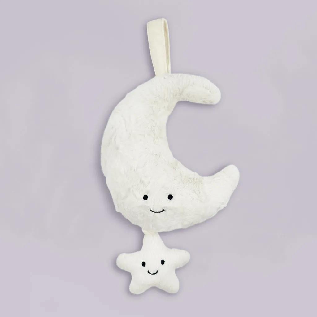 Jellycat Amuseable Moon Musical Pull with Hello Moon Fabric Book