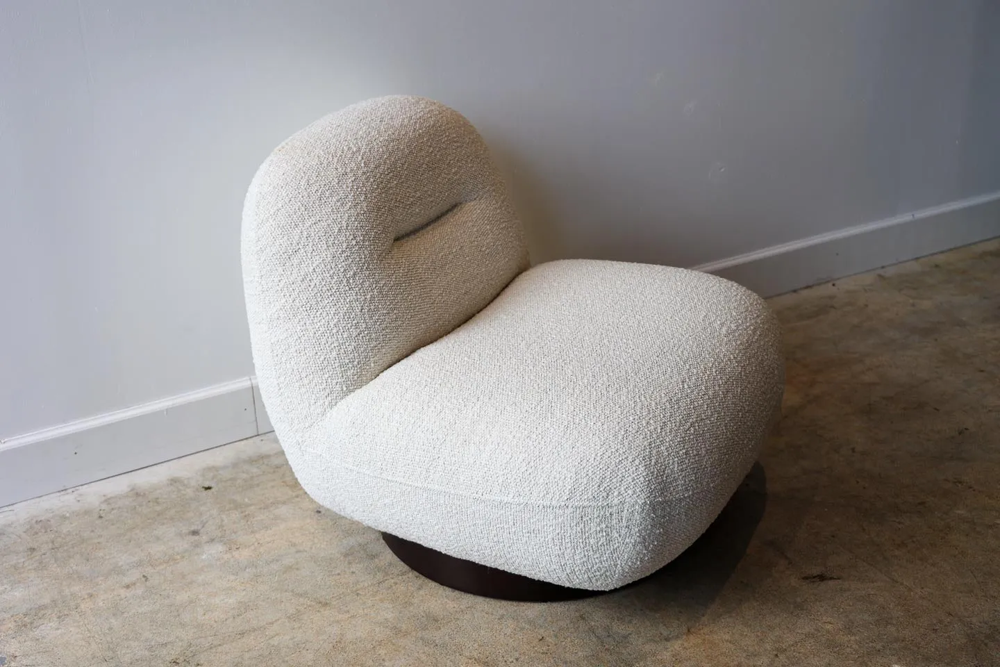 Kelsy Boucle Performance Fabric Swivel Chair
