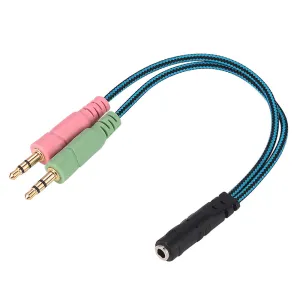 Kotion Each 3.5mm 1 Female To 2 Male Jack Audio Splitter Cable For Headphones